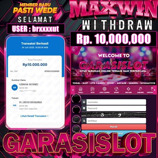 Selamat kepada pemenang kita telah dapat kan jepe bermain di game gacor GARASISLOT bermain di game Fortune of Giza