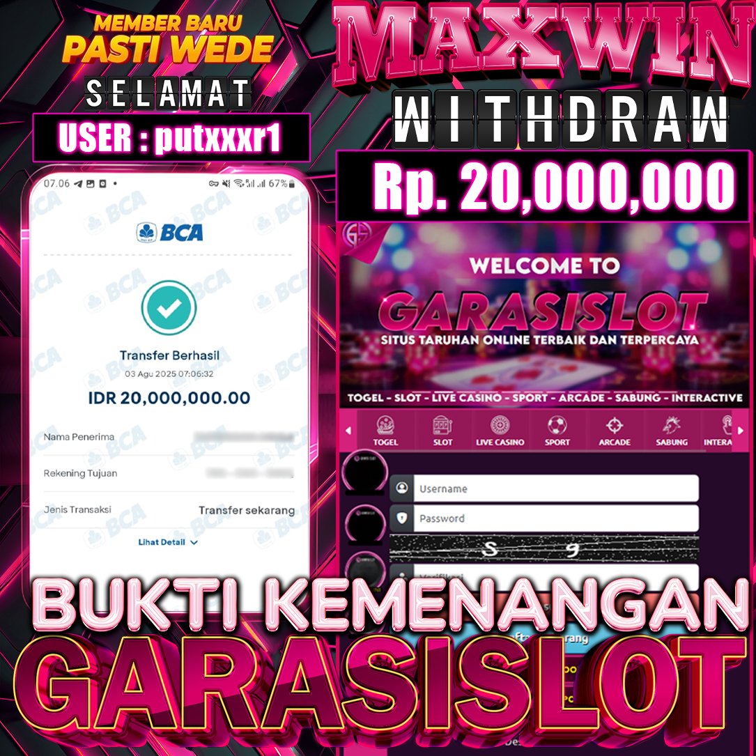 GARASISLOT - Bukti Kemenangan Maxwin 20JT Dibayar Lunas!