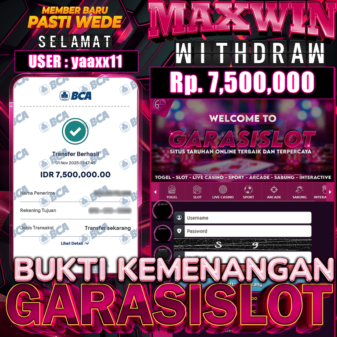 GARASISLOT Bukti kemenagan Kraken Gold Rush