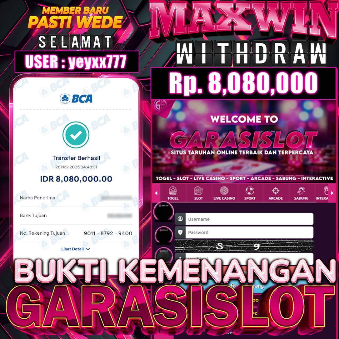 GARASISLOT Bukti kemenangan Wild West Gold Megaways